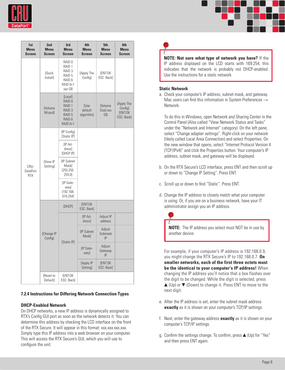 Rtx220 qr - manual | CRU RTX Secure 610-IR User Manual | Page 8 / 31