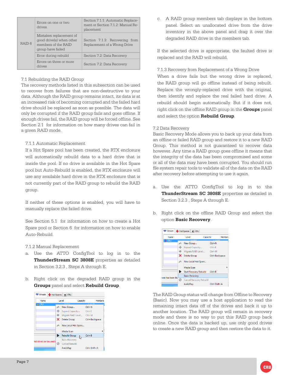 CRU RTX800-TR User Manual | Page 7 / 11