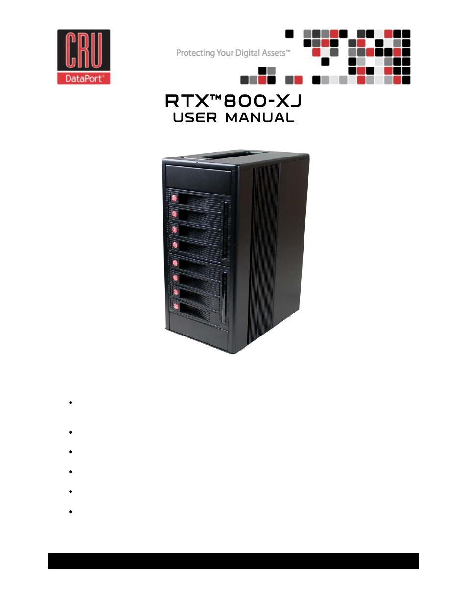 CRU RTX800-XJ User Manual | 10 pages