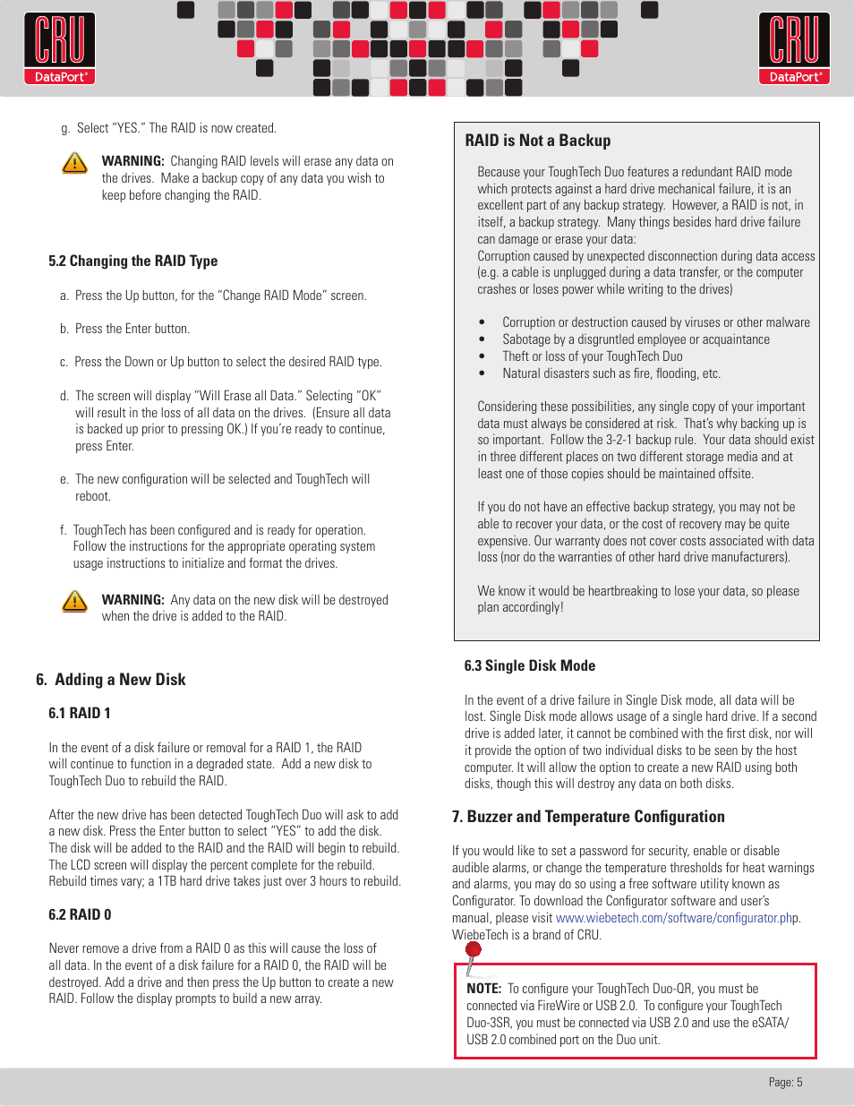 CRU ToughTech Duo 3SR User Manual | Page 5 / 8