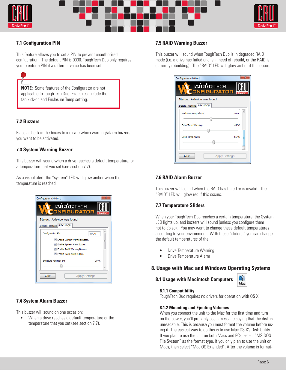 CRU ToughTech Duo 3SR User Manual | Page 6 / 8
