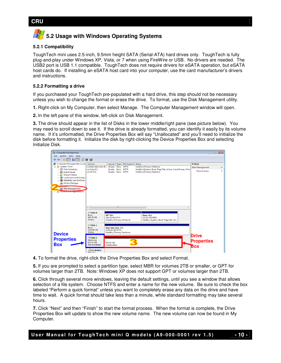 CRU ToughTech Secure 128 mini-Q with WriteLock User Manual | Page 10 / 13