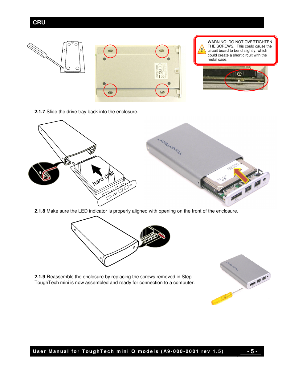 CRU ToughTech Secure 128 mini-Q with WriteLock User Manual | Page 5 / 13