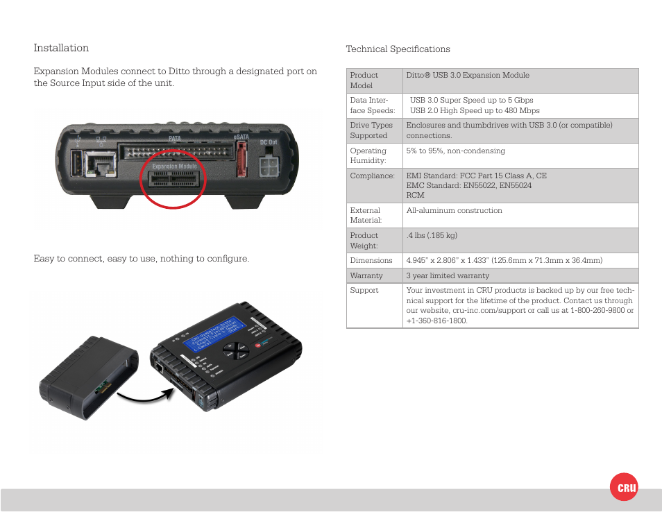 CRU Ditto Forensic FieldStation User Manual | Page 2 / 2