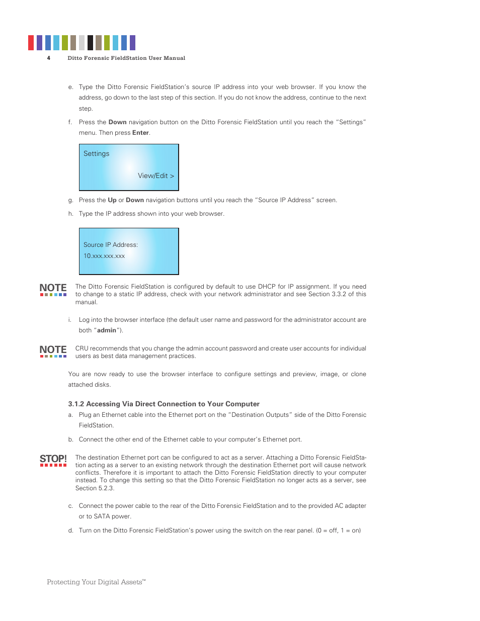 CRU Ditto Forensic FieldStation User Manual | Page 4 / 38