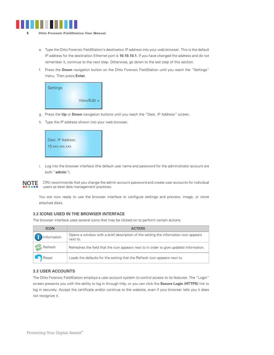 CRU Ditto Forensic FieldStation User Manual | Page 5 / 38