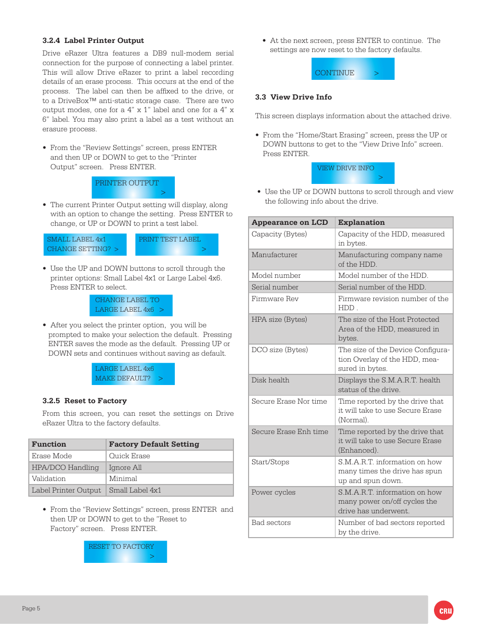 CRU Drive eRazer Ultra User Manual | Page 5 / 9