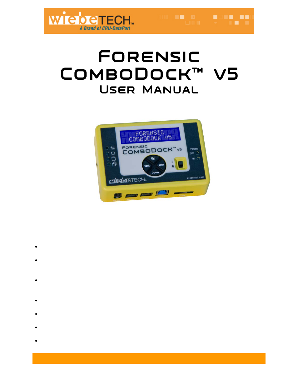 CRU Forensic ComboDock v5 User Manual | 9 pages