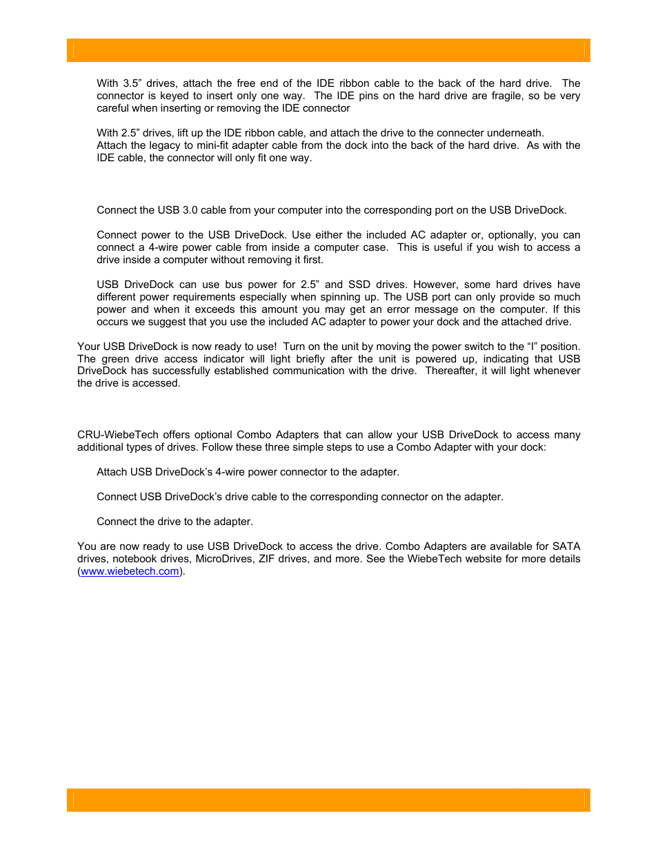 CRU USB DriveDock v5 User Manual | Page 3 / 6
