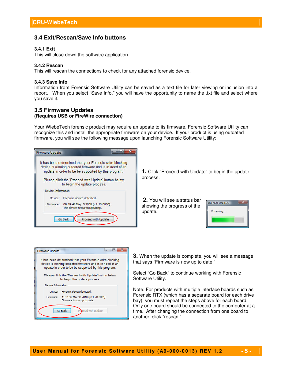 CRU USB WriteBlocker User Manual | Page 5 / 7
