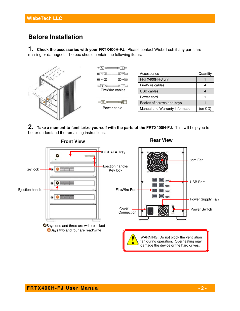 Before installation | CRU Forensic RTX User Manual | Page 2 / 5