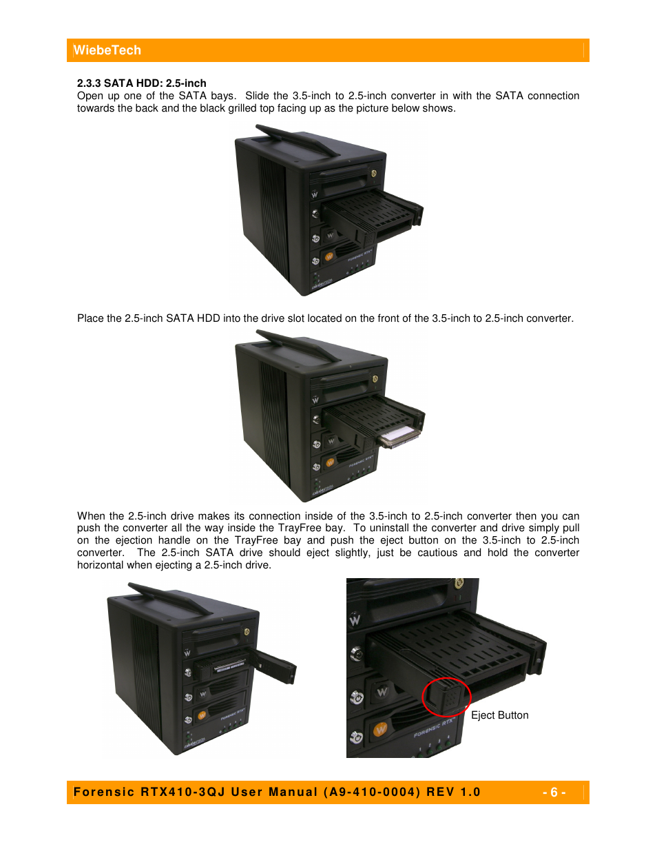 CRU Forensic RTX User Manual | Page 6 / 12