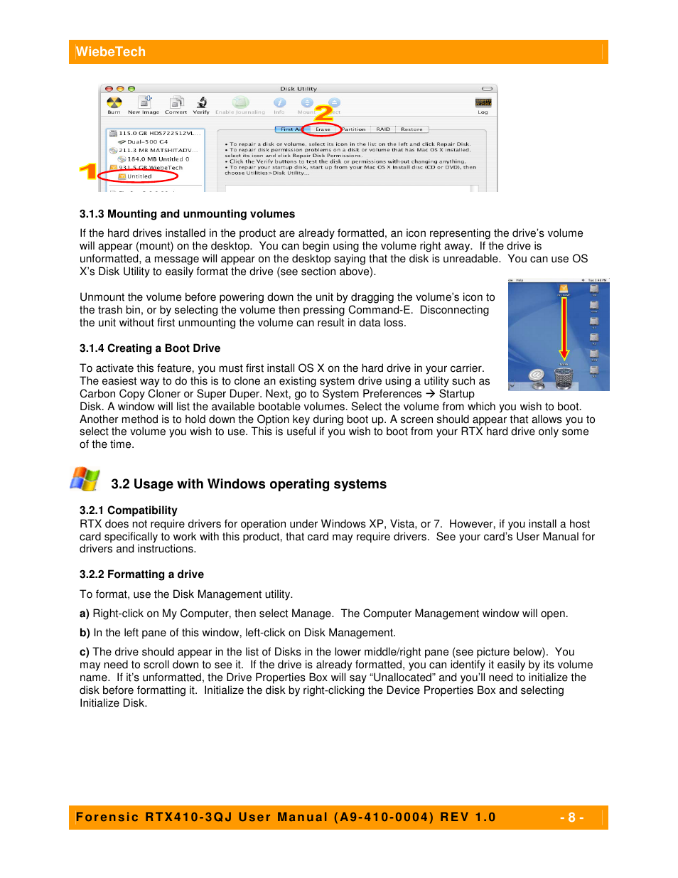 CRU Forensic RTX User Manual | Page 8 / 12
