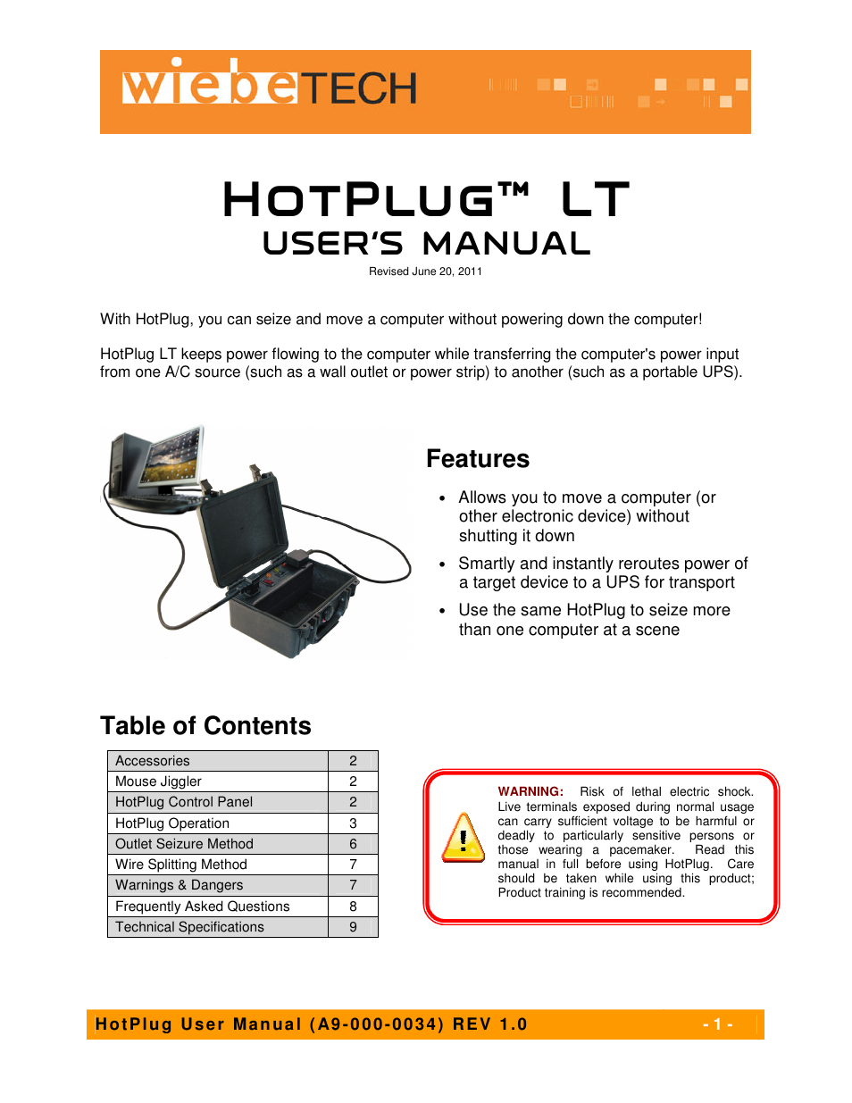 CRU HotPlug Field Kit User Manual | 9 pages