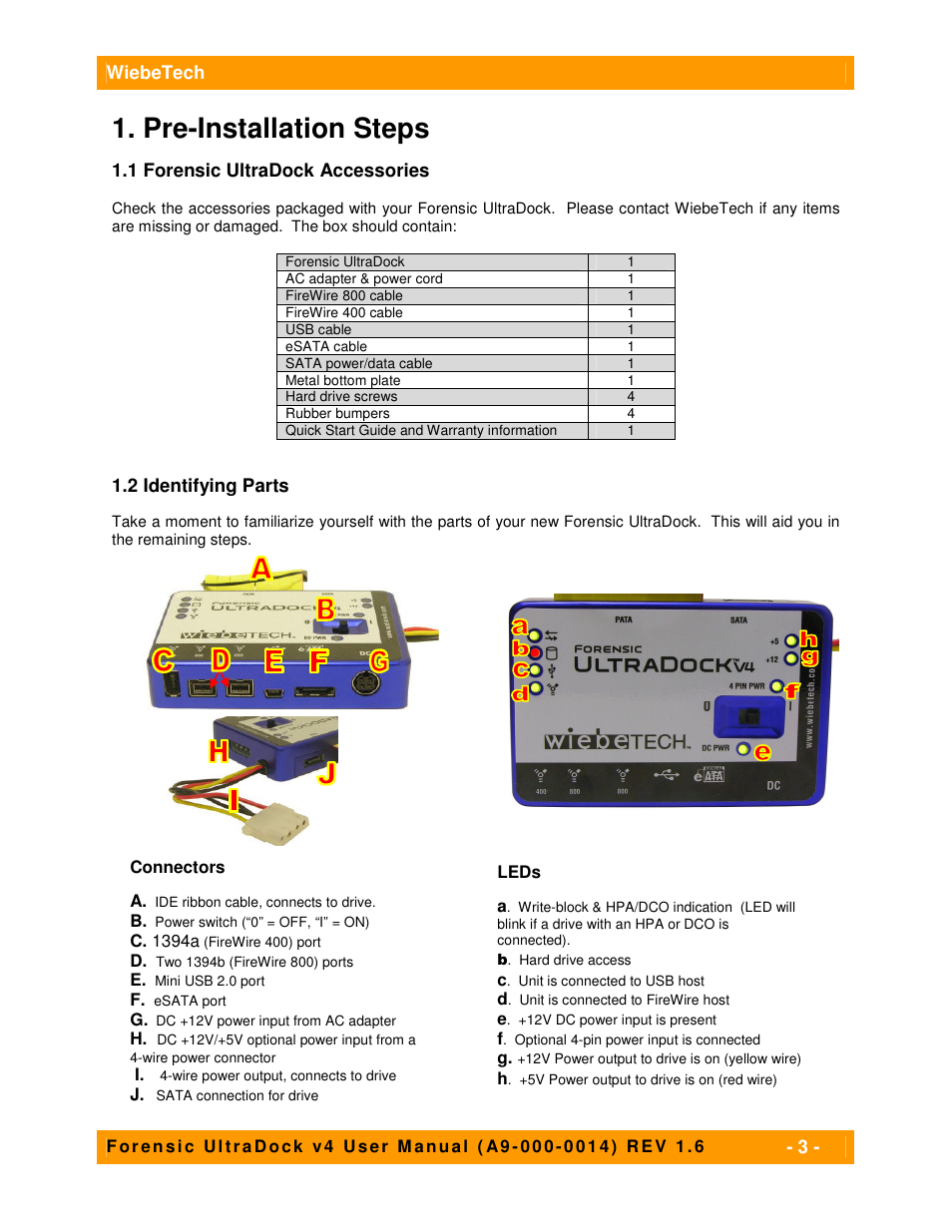 Pre-installation steps | CRU Forensic UltraDock v4 User Manual | Page 3 / 10