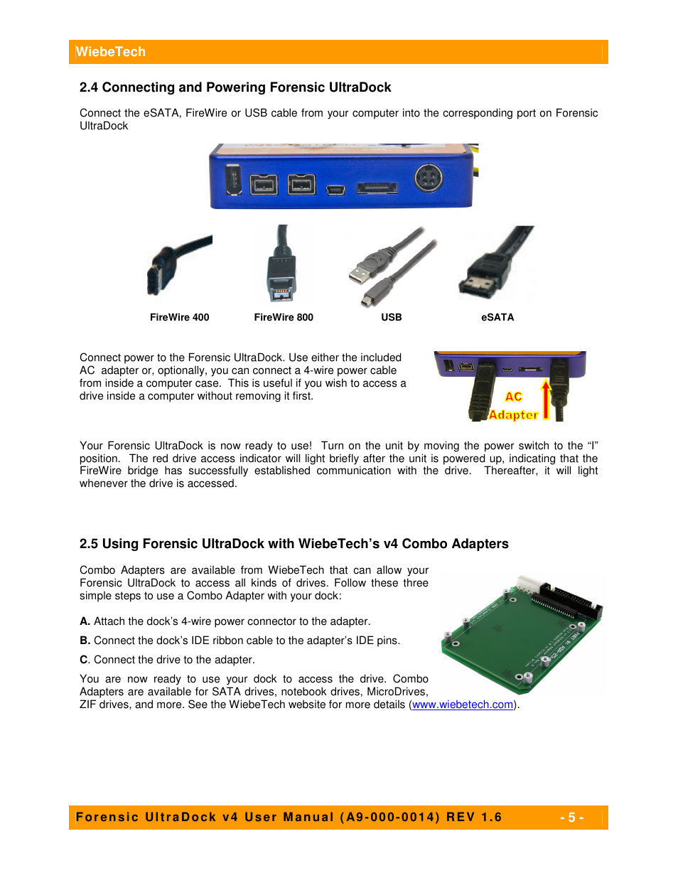 CRU Forensic UltraDock v4 User Manual | Page 5 / 10