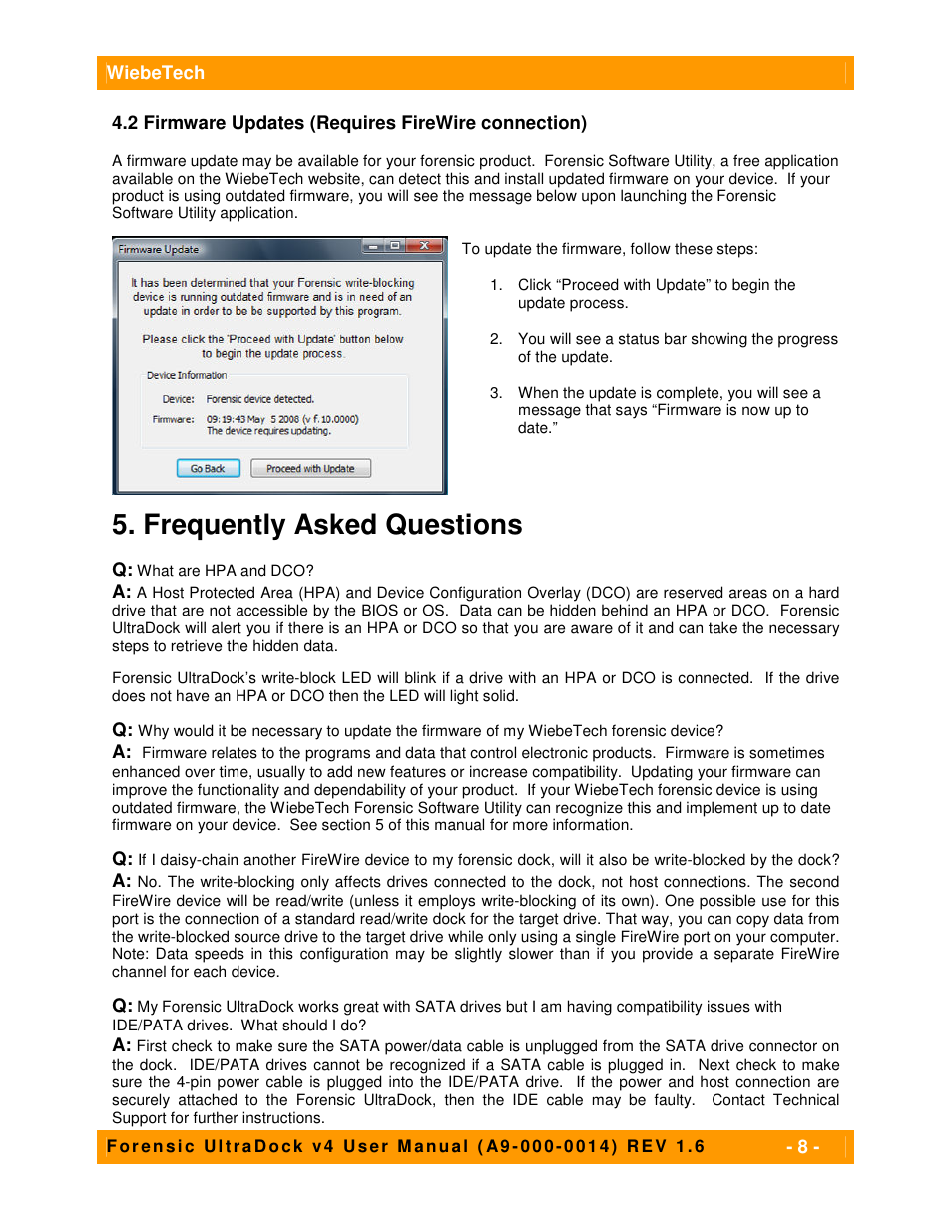 Frequently asked questions | CRU Forensic UltraDock v4 User Manual | Page 8 / 10