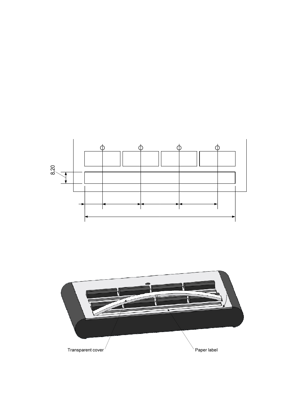 Button labels for keypadcue-8-l, Using temporary paper button labels | CUE keypadCUE-8 User Manual | Page 8 / 20