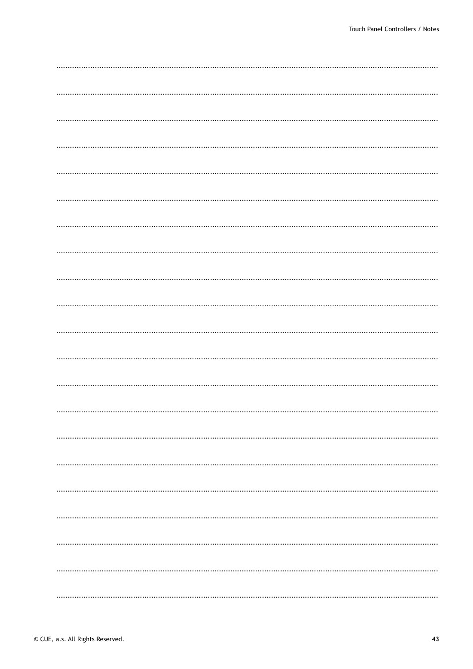 CUE uniCUE User Manual | Page 43 / 44