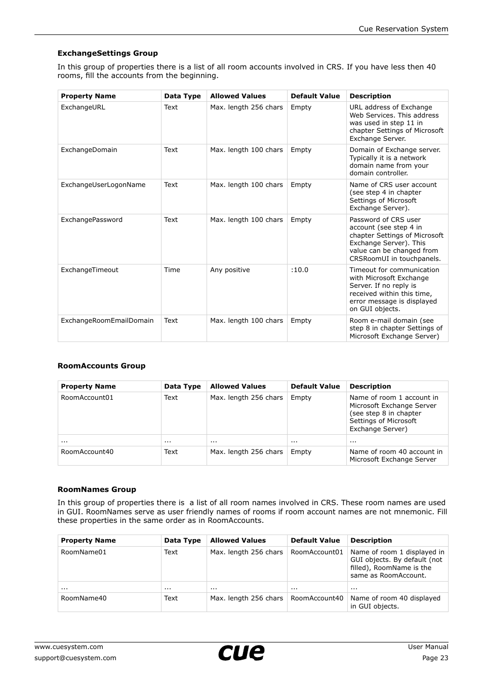 CUE Reservation System User Manual | Page 23 / 33