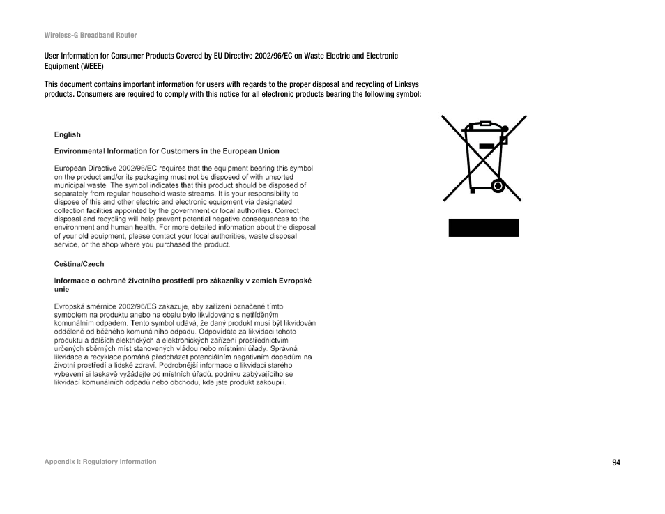 CUE Wi-Fi Access Point WRT54GL User Manual | Page 102 / 107