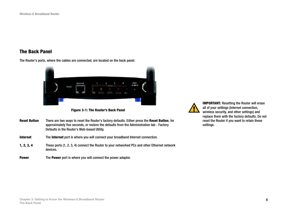 The back panel | CUE Wi-Fi Access Point WRT54GL User Manual | Page 14 / 107