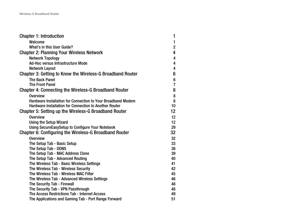 CUE Wi-Fi Access Point WRT54GL User Manual | Page 3 / 107