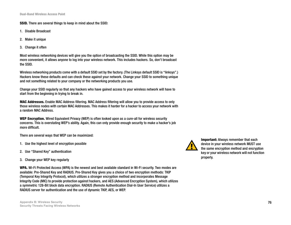 CUE Wi-Fi Access Point WRT54GL User Manual | Page 84 / 107