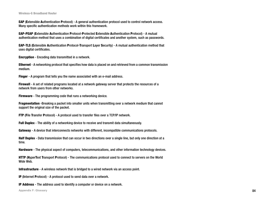 CUE Wi-Fi Access Point WRT54GL User Manual | Page 92 / 107