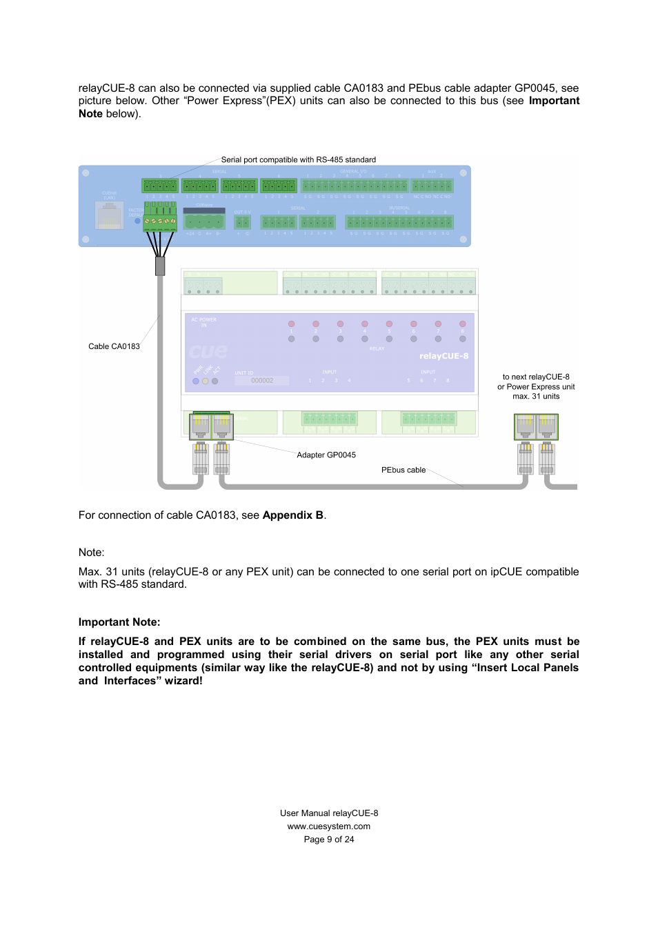 CUE relayCUE-8 User Manual | Page 9 / 24