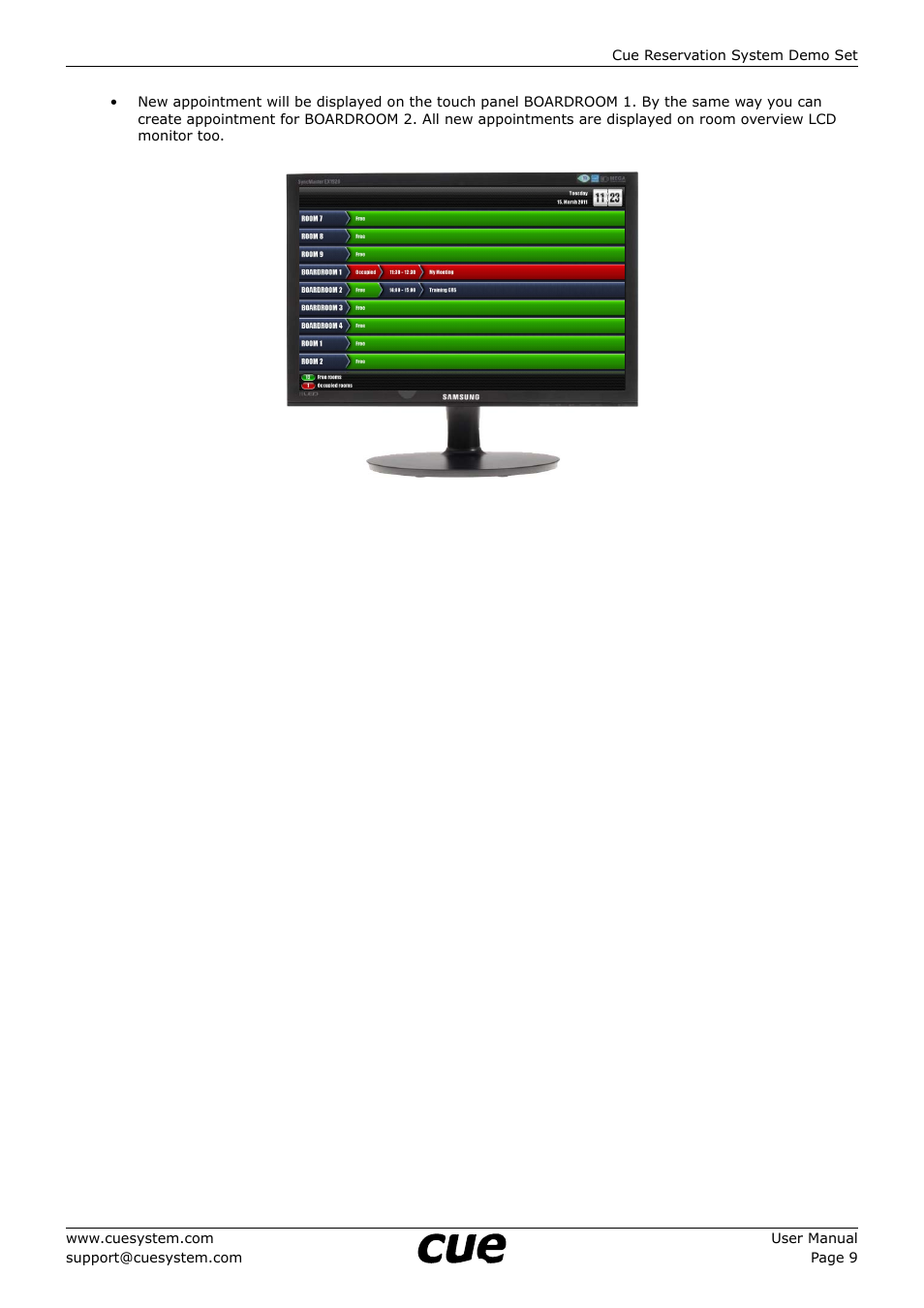 CUE CRS DemoSet User Manual | Page 9 / 12