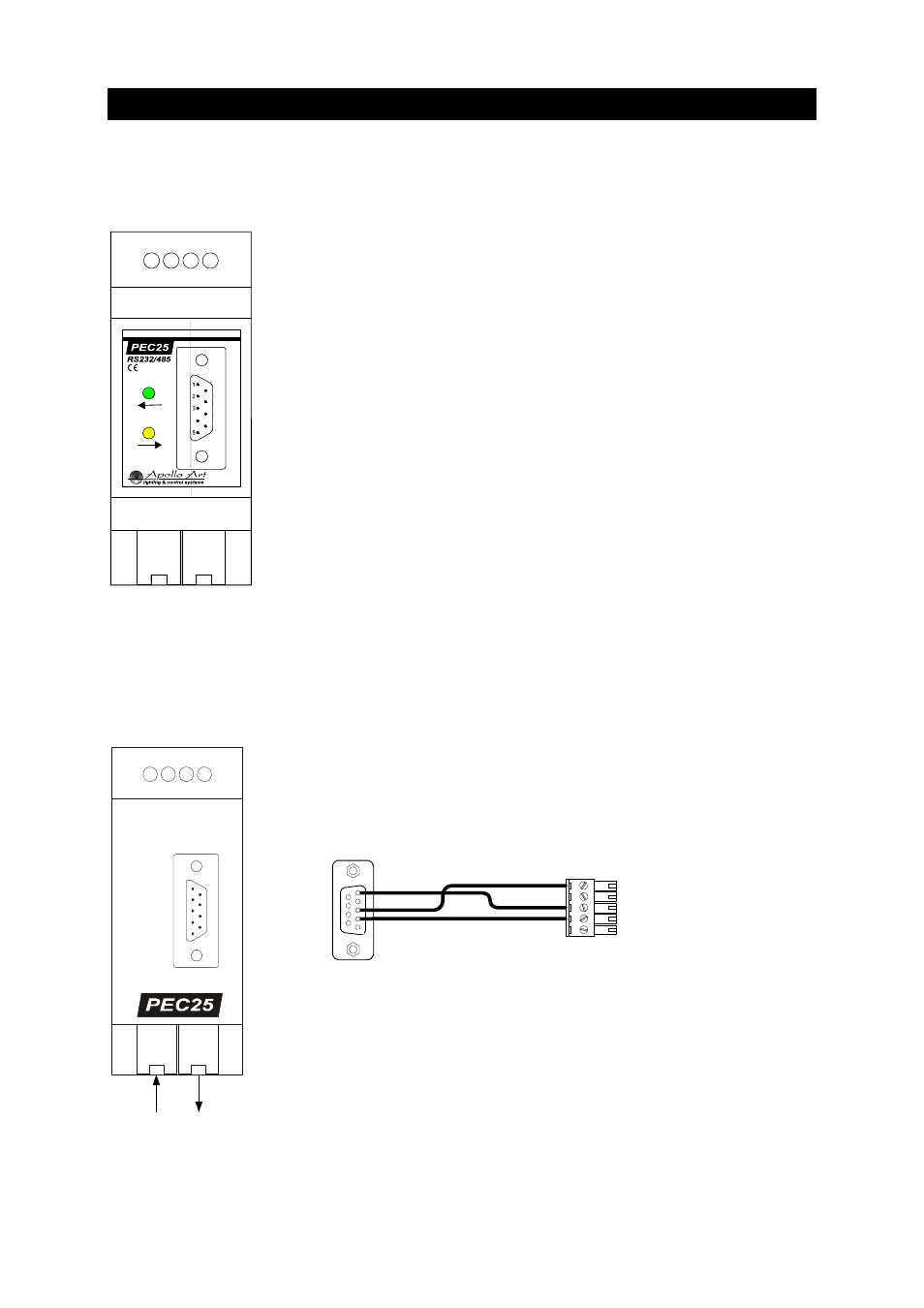 Control units, Converter pec25, Overview | Connections, Pe bus | CUE Power Express User Manual | Page 7 / 24