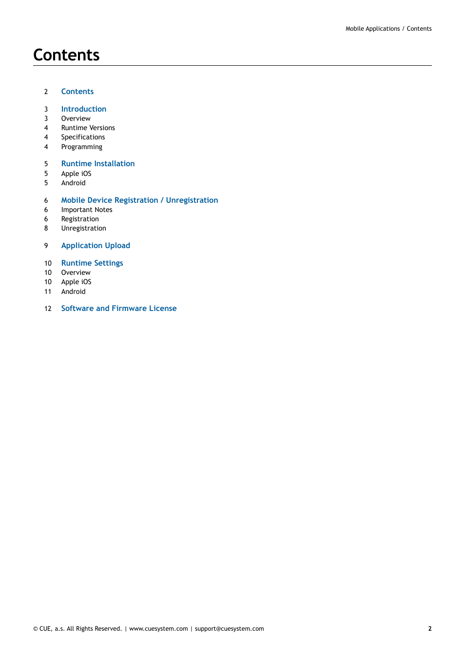 CUE iCUE User Manual | Page 2 / 12