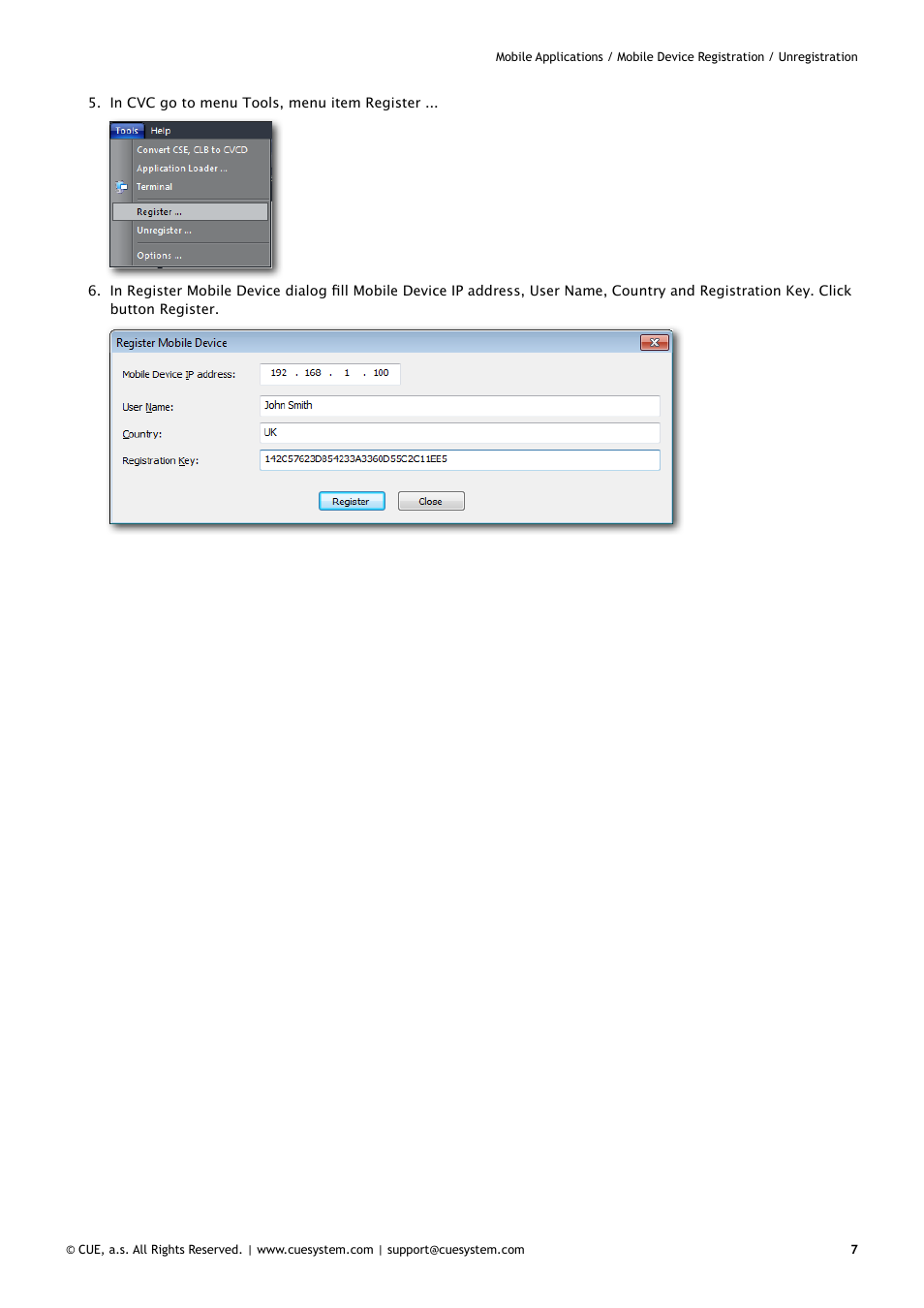 CUE iCUE User Manual | Page 7 / 12