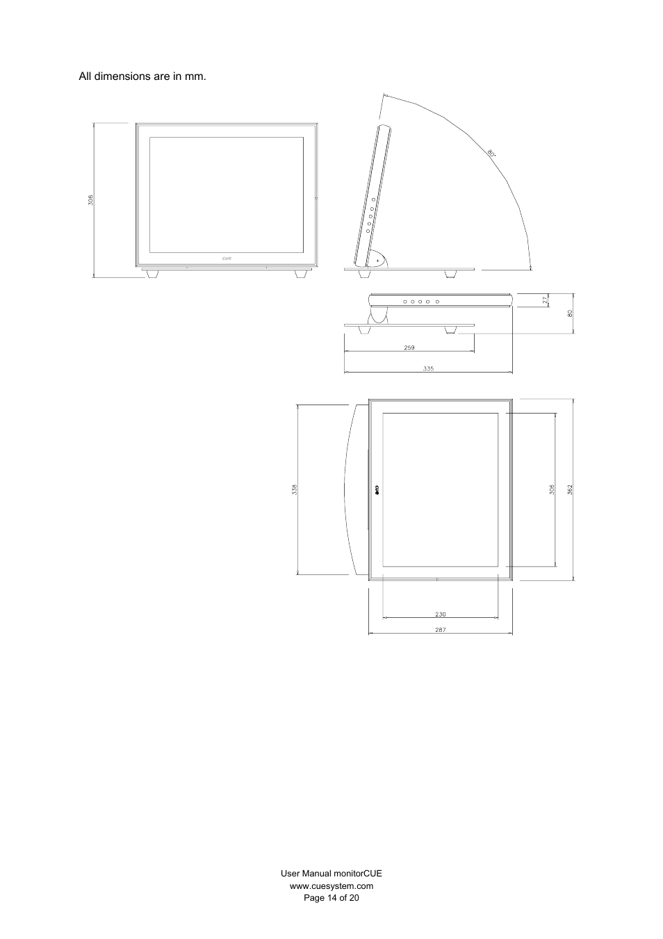CUE monitorCUE User Manual | Page 14 / 20