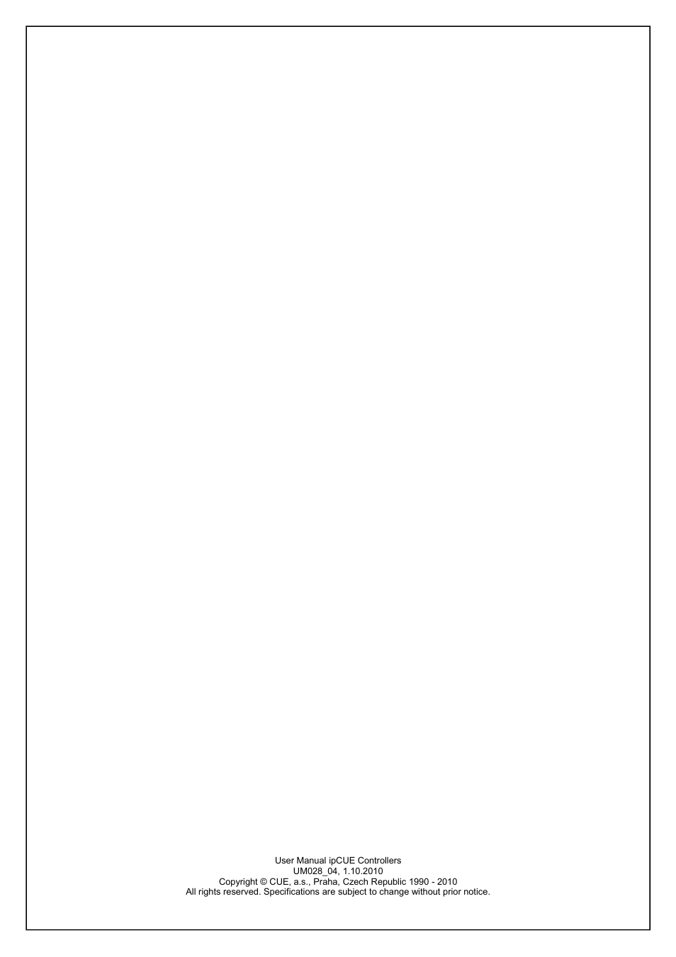 CUE ipCUE User Manual | Page 2 / 52