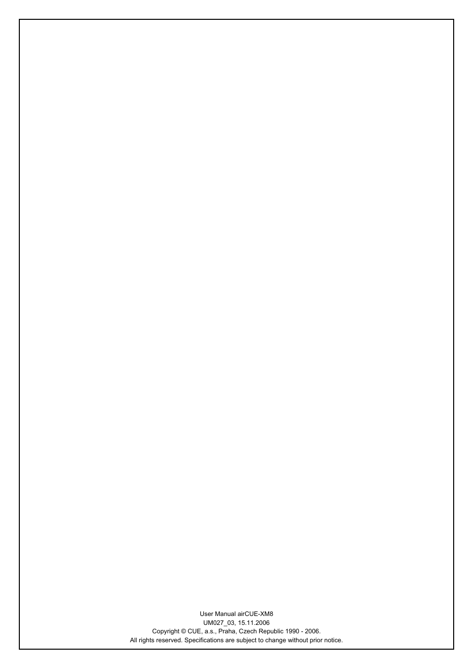 CUE airCUE-XM8 User Manual | Page 2 / 41