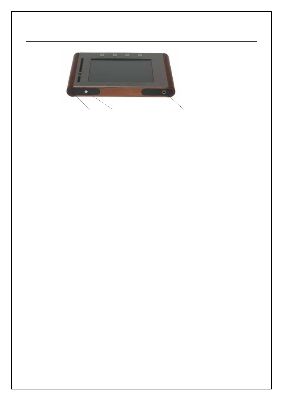 Top panel, Stylus, Power button | Power supply connector | CUE airCUE-8X10 User Manual | Page 10 / 28