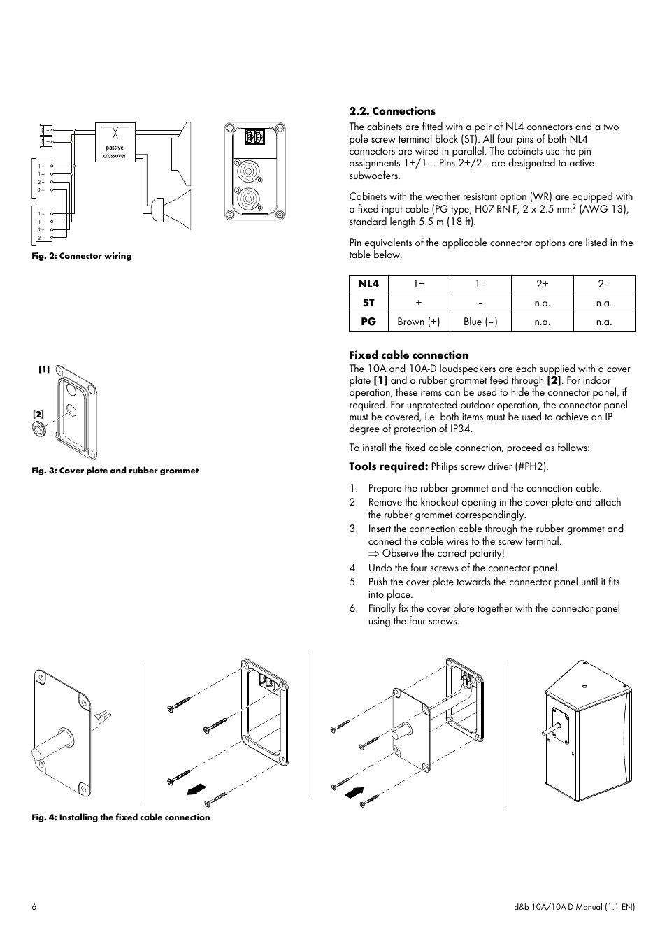 Connections | d&b 10A User Manual | Page 6 / 13