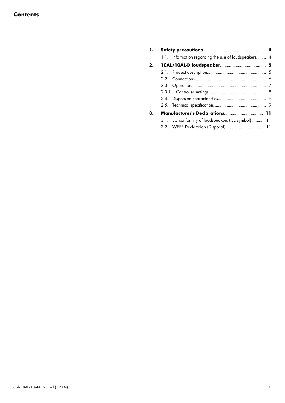 d&b 10AL User Manual | Page 3 / 12
