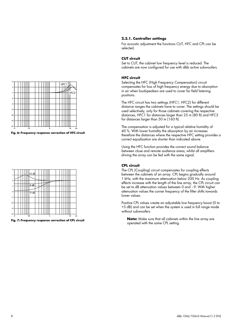 Controller settings | d&b 10AL User Manual | Page 8 / 12