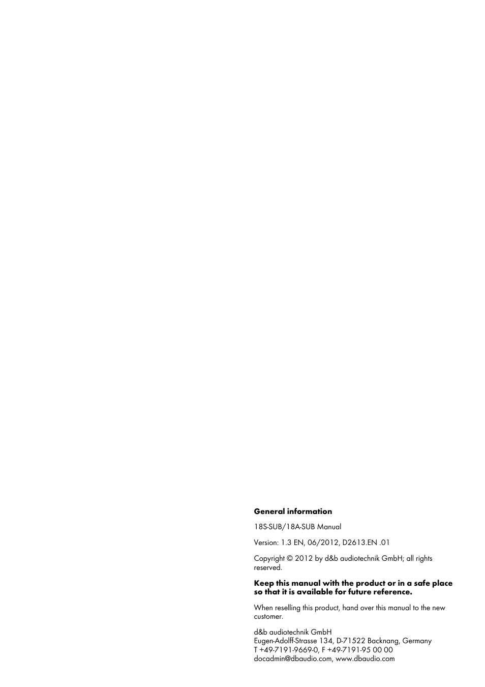 d&b 18S-SUB User Manual | Page 2 / 10
