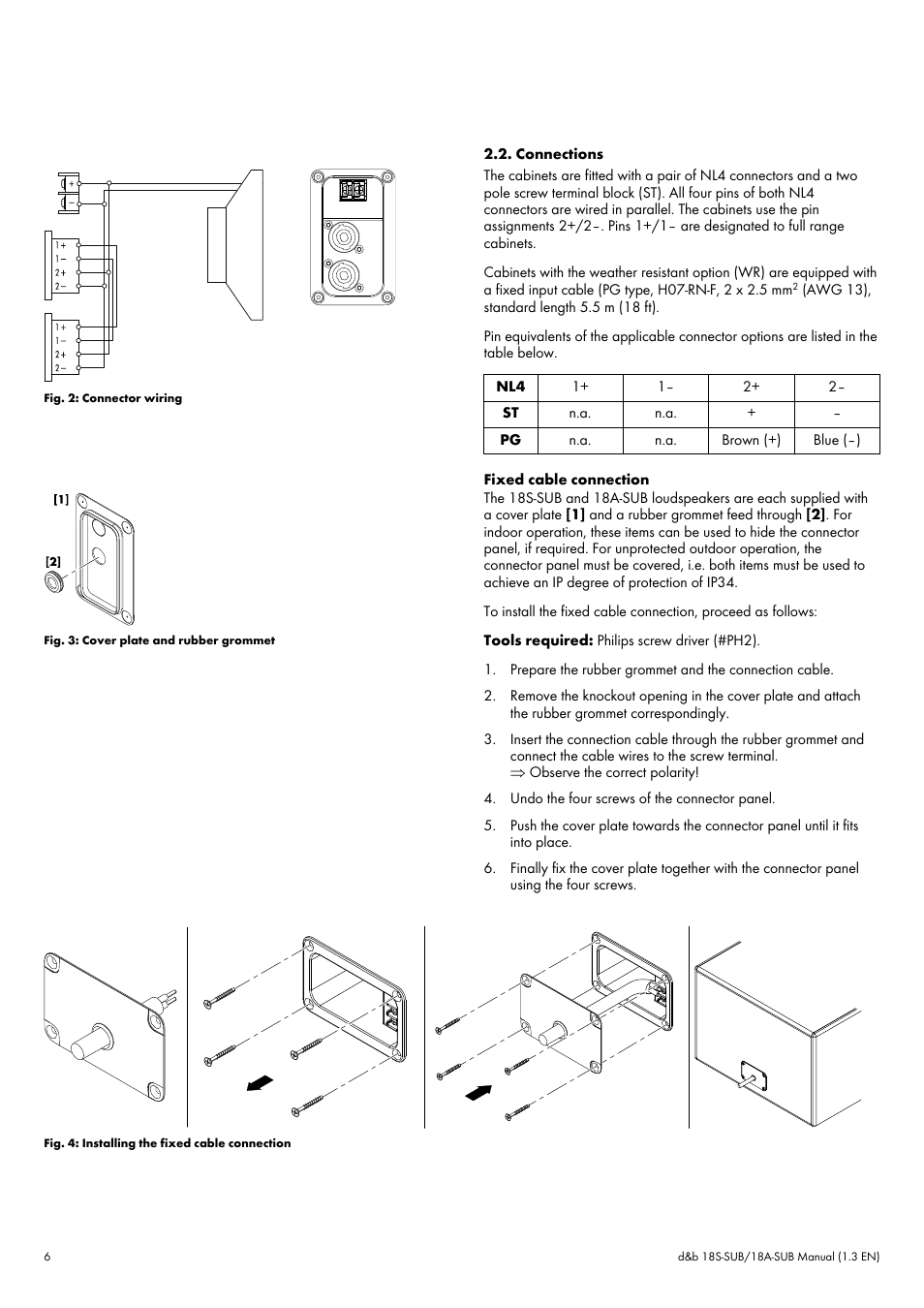 Connections | d&b 18S-SUB User Manual | Page 6 / 10