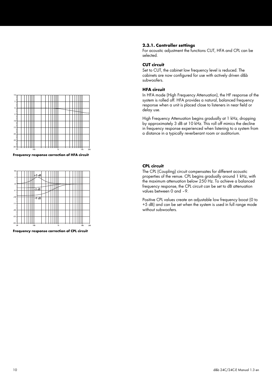 Controller settings | d&b 24C User Manual | Page 10 / 17