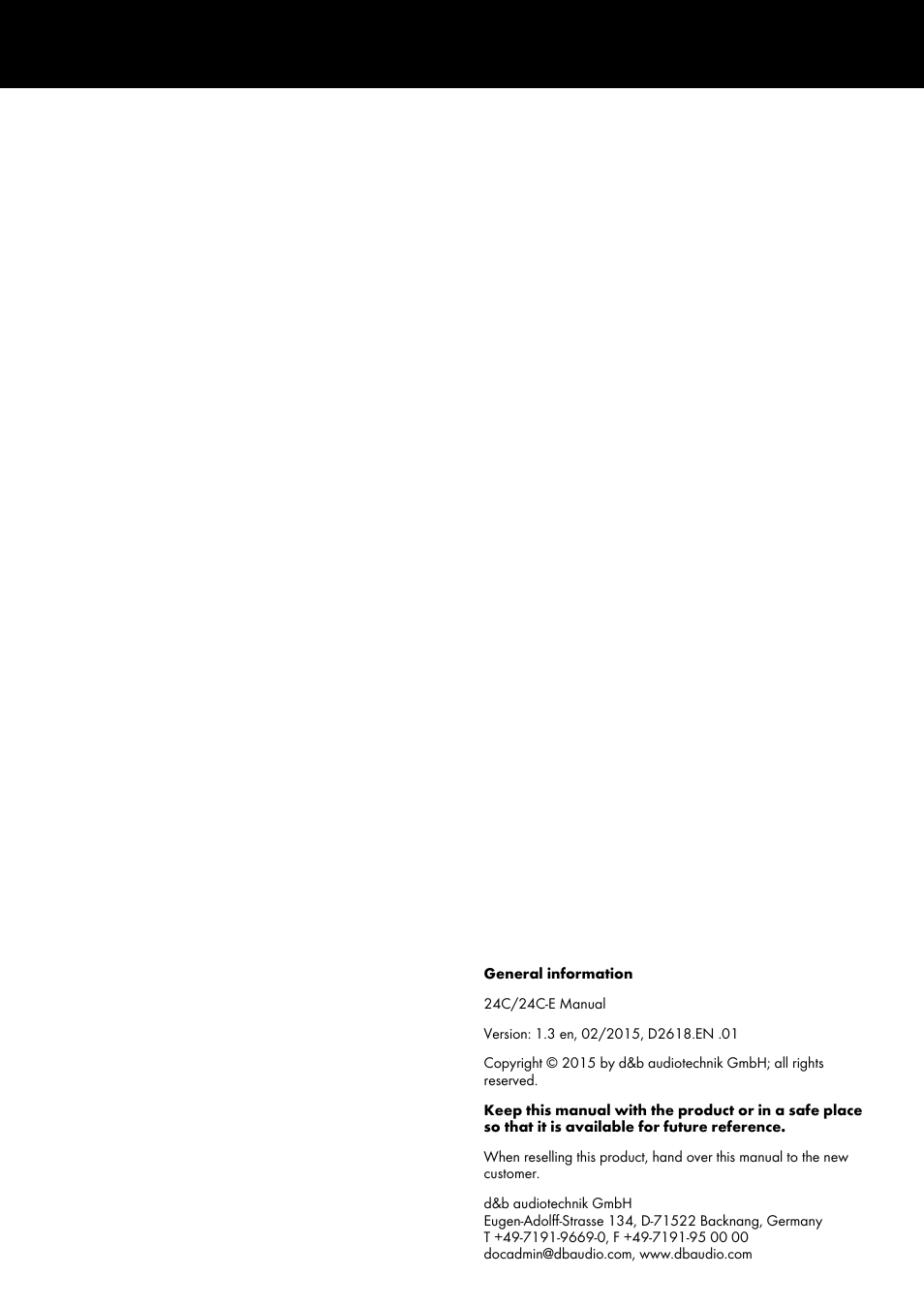 d&b 24C User Manual | Page 2 / 17