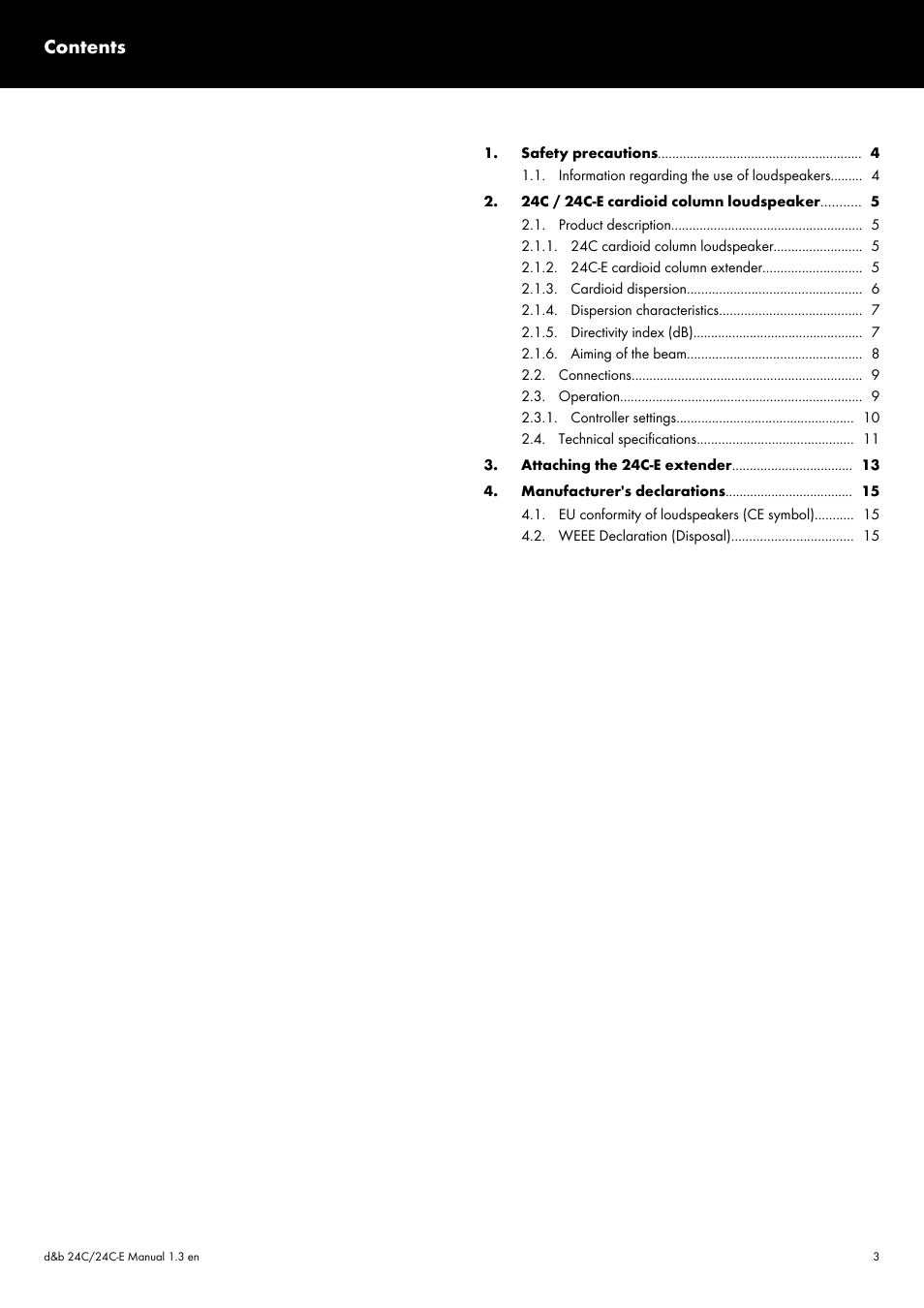 d&b 24C User Manual | Page 3 / 17