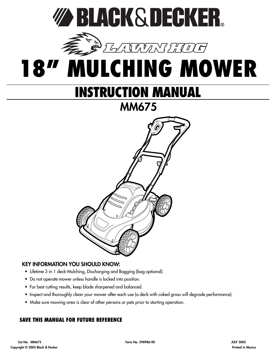 Black & Decker MM675 User Manual | 20 pages