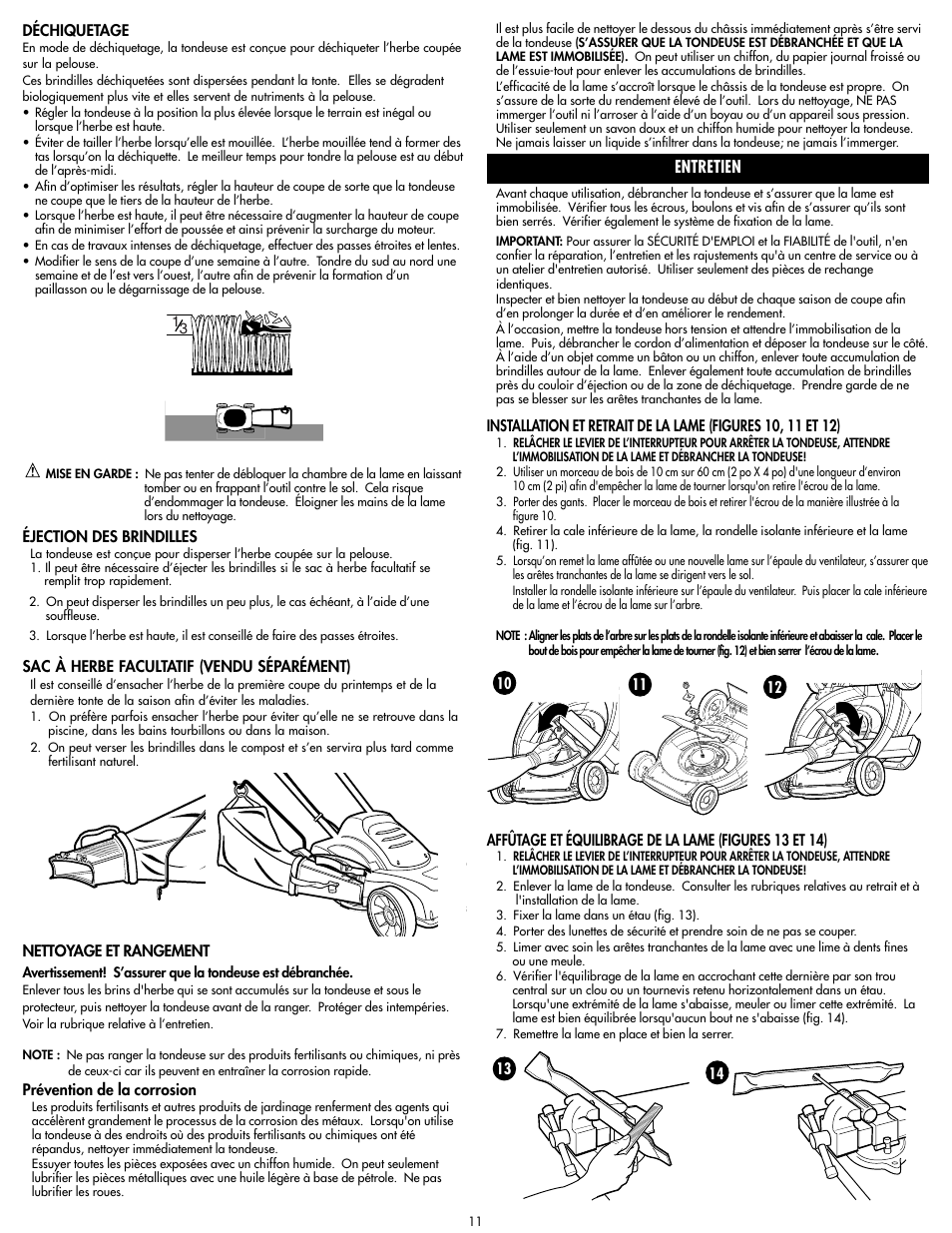 Entretien | Black & Decker MM675 User Manual | Page 11 / 20