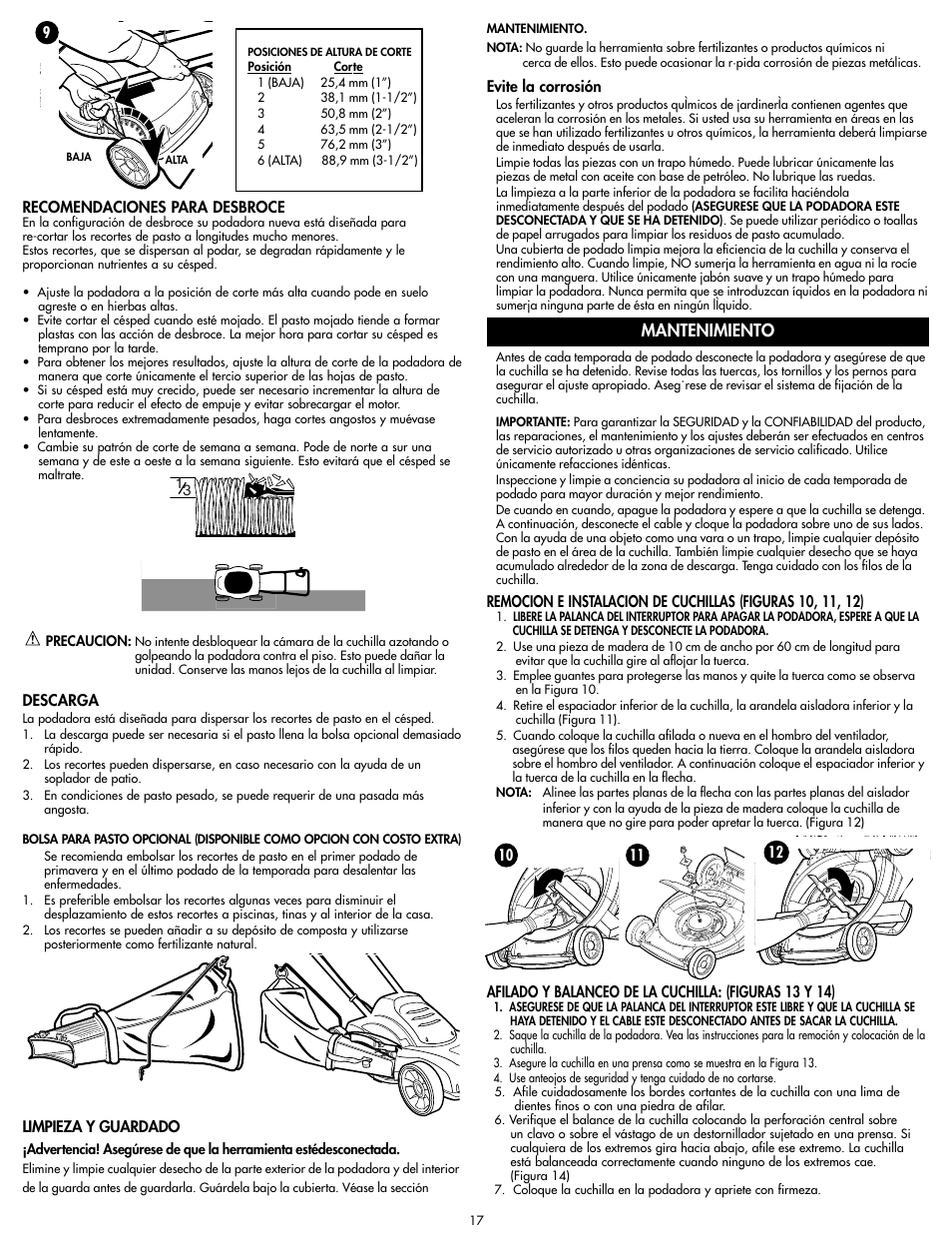 Mantenimiento | Black & Decker MM675 User Manual | Page 17 / 20