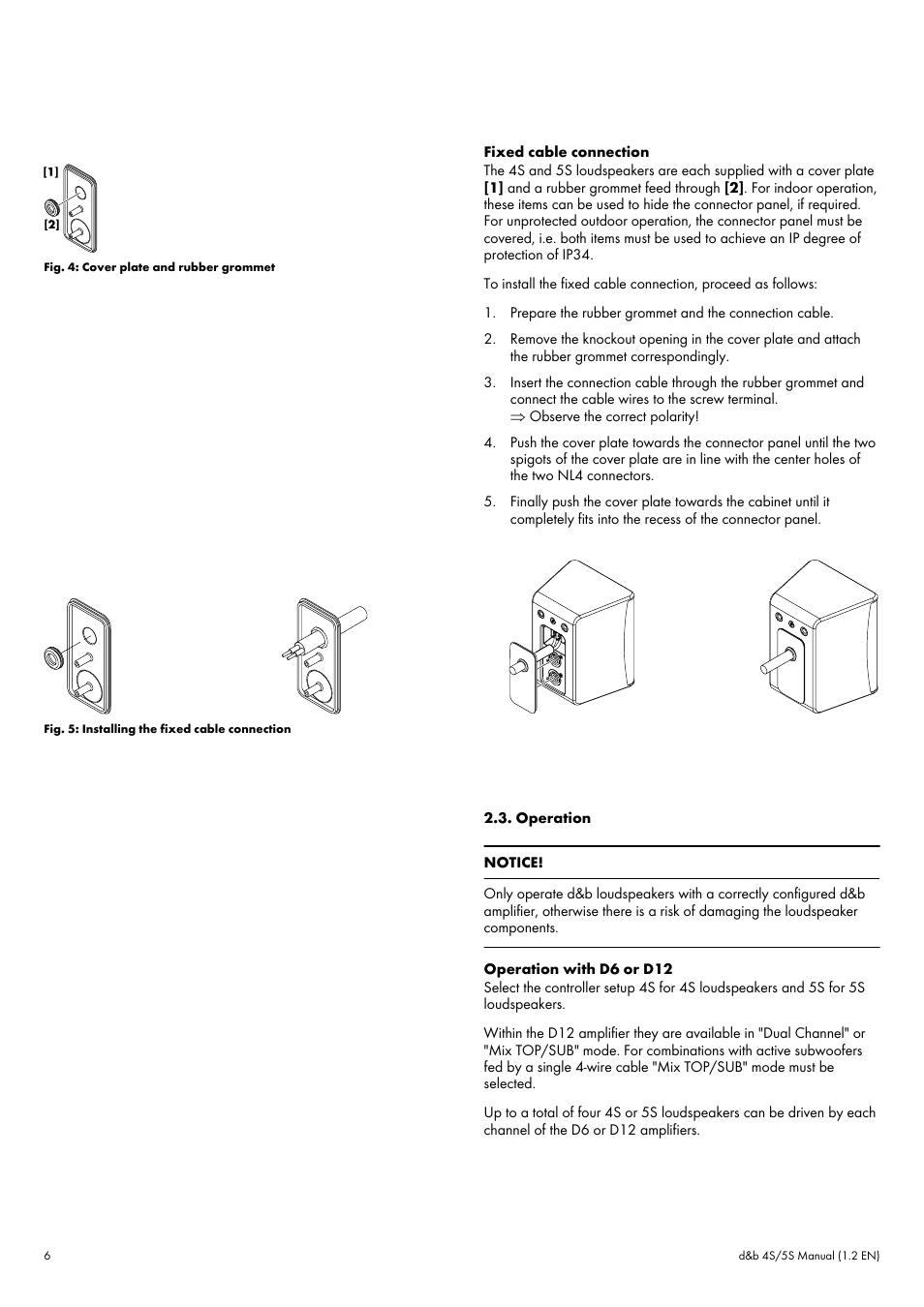 Operation | d&b 4S User Manual | Page 6 / 11